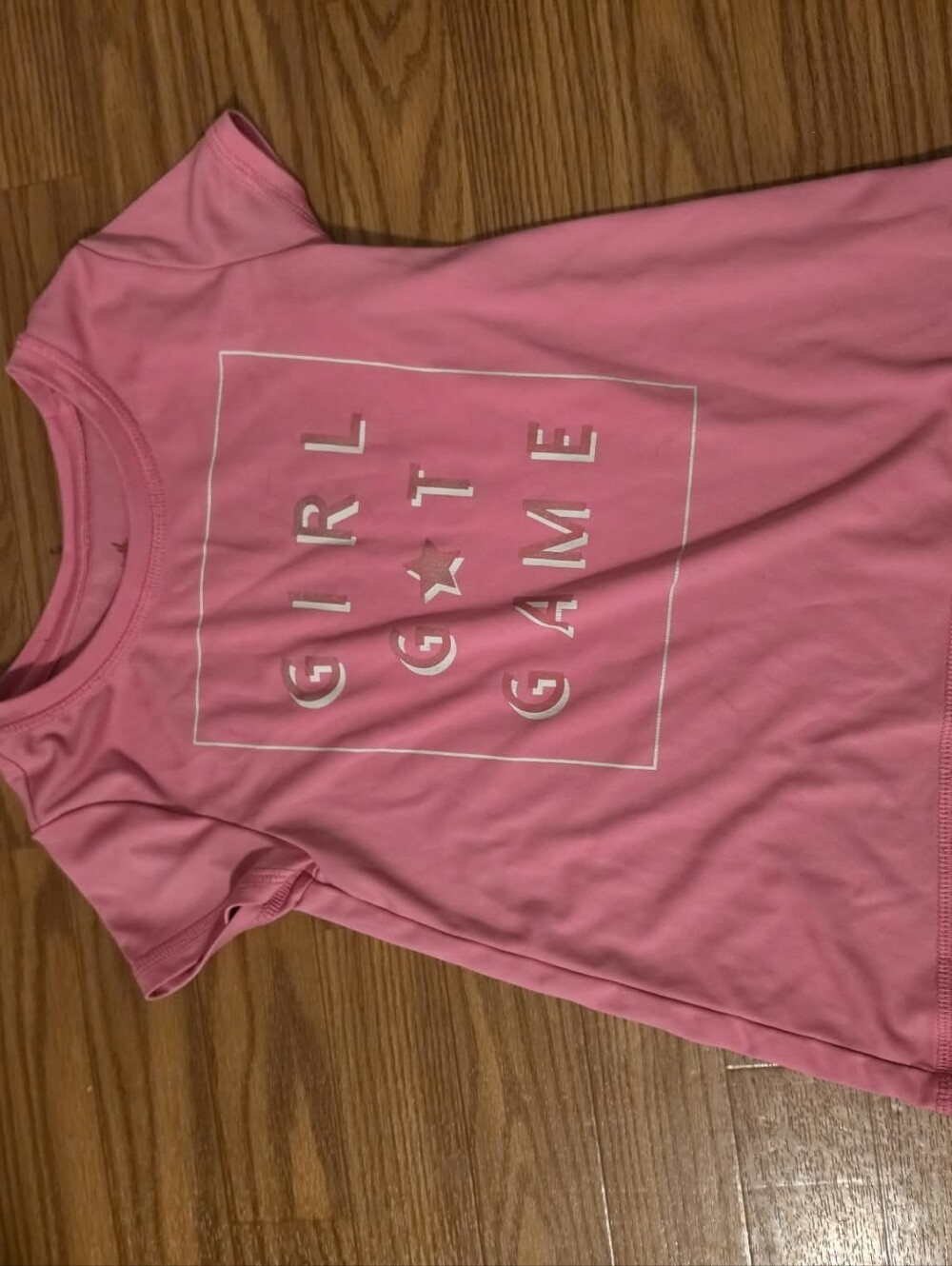 exertek Pink Short Sleeve Girls Tee with 'GIRL GAME' Print